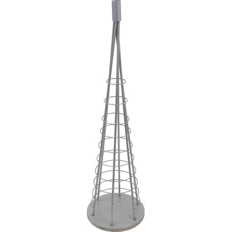 Arbre décoratif sapin de Noël décoratif en métal à personnaliser décoration intérieure 90 cm argenté 040009009 (1/5)