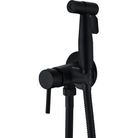 WEZER EKO9B-01-BLACK Unterputz-Bidetarmatur mit Bidet-Duschkopf (1/3)