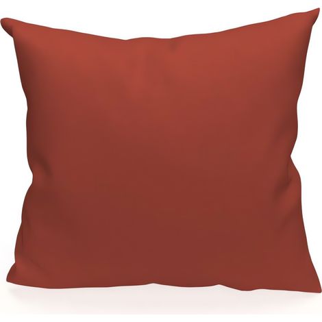 Coussin en coton 40x40 cm PANAMA brique, par Soleil d'Ocre