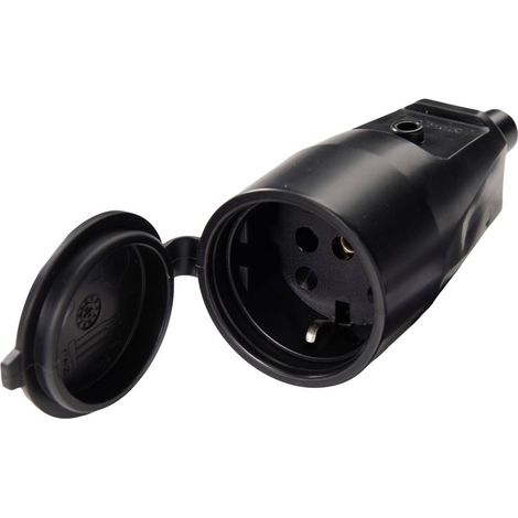 Martin Kaiser 552/sw Presa di sicurezza PVC 250 V Nero IP44