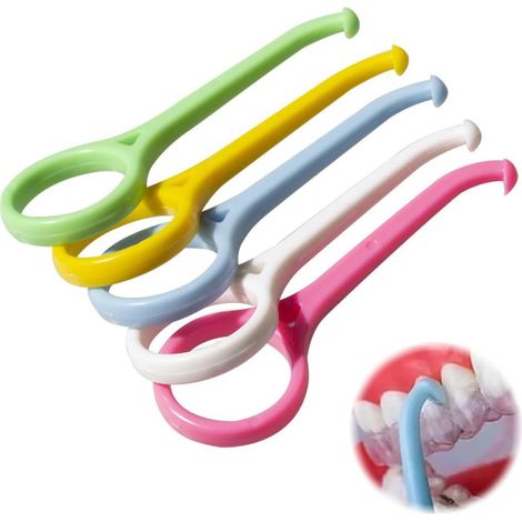 5 pièces Outil de Suppression D'Aligner, Retrait d'Appareils Invisibles, Dissolvant D'appareil Dentaire, Portable Extracteur Orthodontique (1/5)