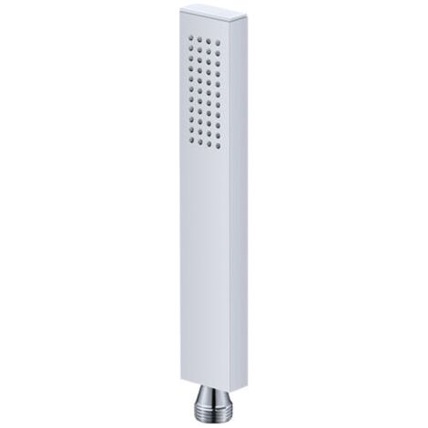 BUNTHAUS Pommeau de douche à main en laiton Pommeau de douche carré haute pression d'eau Pommeau de douche à fonction unique de luxe Pommeau de douche en silicone Finition chromée (1/5)