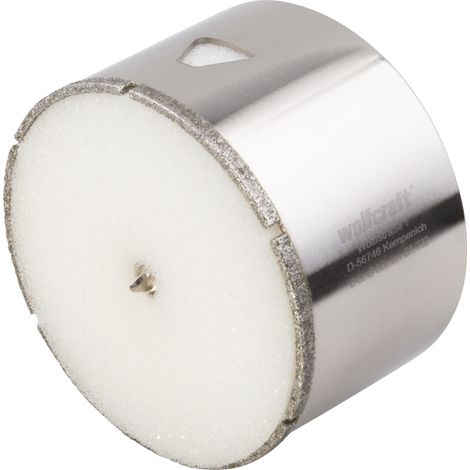 wolfcraft - Trépan Diamant pour Carrelage - Diamètre 83 mm - Profondeur de coupe 45 mm. avec Foret de Centrage - réf. 5933000