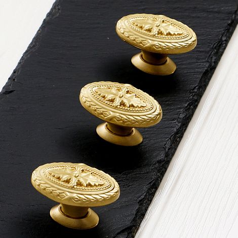 Boutons et poignées de meubles,3 poignées de porte d'armoire en cuivre pur, poignées en laiton armoire armoire à vin tiroirs armoire de salle de bain style américain (1/4)