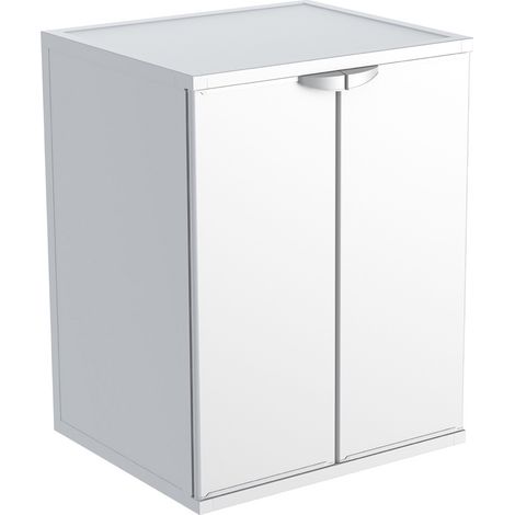 Mueble para lavadora de resina 2 puertas h 88 mueble protector para exterior interior (1/3)