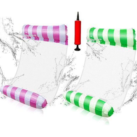 Hamac Gonflable Piscine - Flotteur Aquatique Multi-Usage - Pour Piscine Plage Vacances - 2 Unités (1/5)