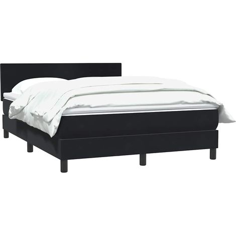 Boxspringbett mit Matratze Schwarz 160x210 cm Samt vidaXL
