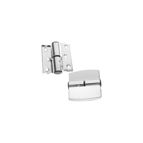 Bisagras de acero inoxidable de 2 piezas para mamparas de baño, bisagras ocultas de alta resistencia para puertas plegables, soporte estable y diseño moderno - Crezuo