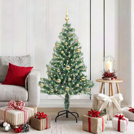 Künstlicher Weihnachtsbaum beschneit mit LED Licht 150 cm (1/5)