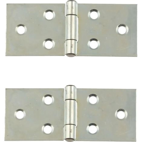 2x charnière plate acier 25x60mm meuble bois porte placard étagère cuisine (1/2)