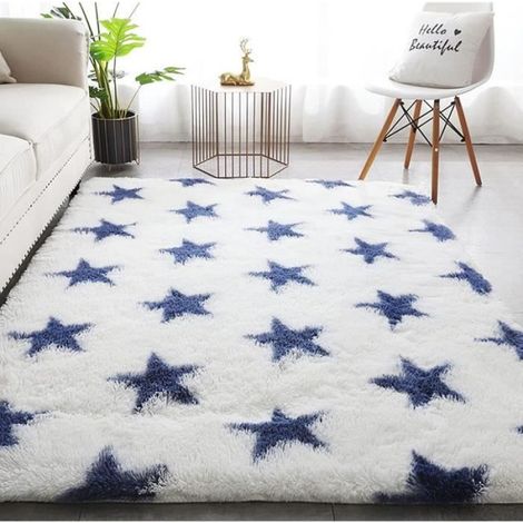 Tapis - - Motif Etoile - 80 × 160 cm - Antidérapant - Doux et Moelleux (1/4)
