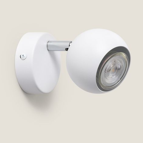 Lampada da Parete Metallo Orientabile 1 Faretto Bianco Ates Bianco (1/5)