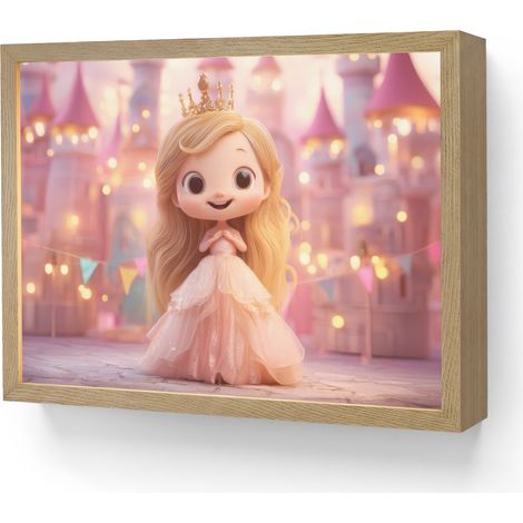 WALL LIGHT Princess - Pink - Castle 40x30 cm (1/5)