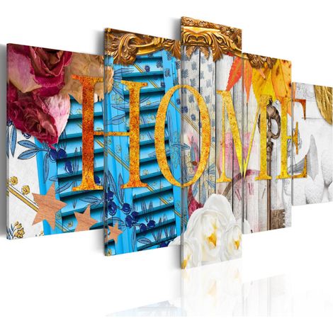 Tableau Imprimé "Home Vintage" 50 x 100 cm (1/2)