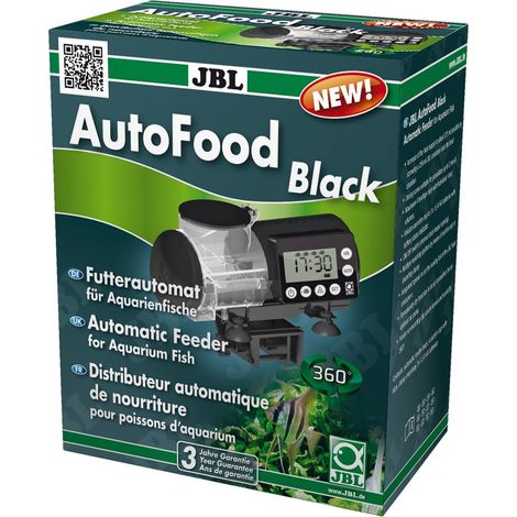 JBL AutoFood BLACK - Schwarzer Futterautomat für Aquarienfische