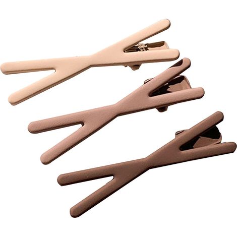 Pince À Cheveux - Pince Bec De Canard - Pour Frange Et Cheveux Bouclés - Alliage Léger - Lot De 4 (1/5)