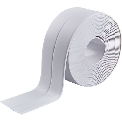 GDHZS- 3 Rouleaux Bande d'étanchéité Imperméable,Joint Salle de Bain, Ruban de Calfeutrage Autocollant pour Cuisine,Toilettes WC,Baignoire (Blanche 3.2m3.8cm) (1/5)