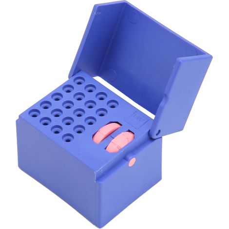Boîte de nettoyage autoclavable pour limes endodontiques, porte-limes endodontiques professionnel avec échelle de mesure, bleu (1/5)