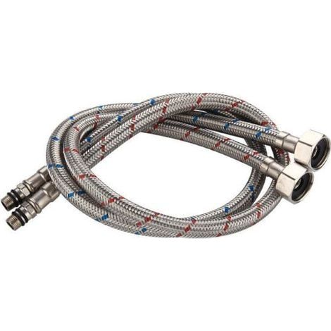 Tuyau de raccordement flexible 60 cm Acier inoxydable 304 Résistance 0℃ à 90℃ Pression 10 bars Débit 28L/min (1/5)