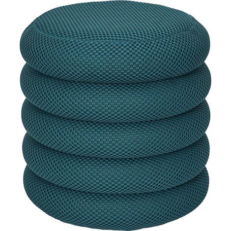 Pouf Coffre Rangement "Atome" 42cm Bleu (1/5)