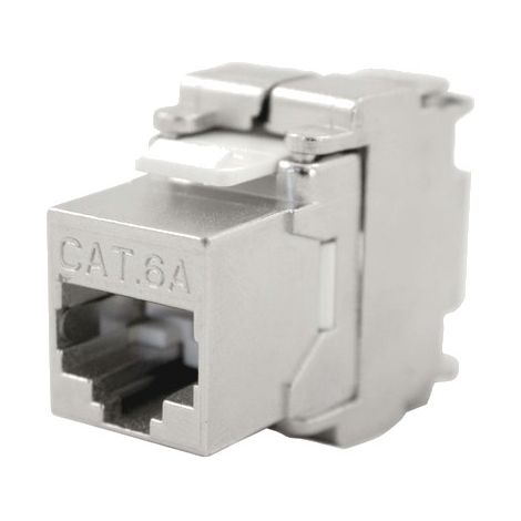 Bis-Electric – Connecteur RJ45 femelle cat 6 – Prise RJ45 complète – En zamac – Montage sans outils pour coffret de communication