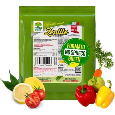 Zeolite a Chabasite in polvere, Corroborante Per Agricoltura Biologica, Anti Insetti, Fungicida Acaricida, Polvere 200 g
