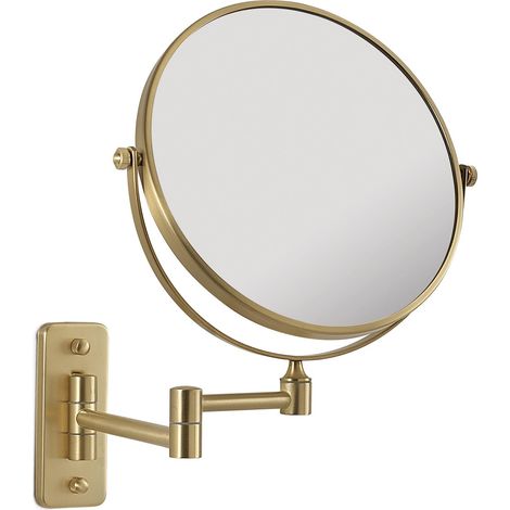 Specchio Ingranditore 3X Da Muro Oro Matt  Gaia