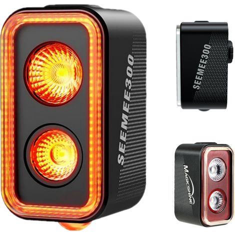 Luce posteriore USB per bicicletta Magicshine Seemee 300 con funzione di arresto intelligente (1/5)