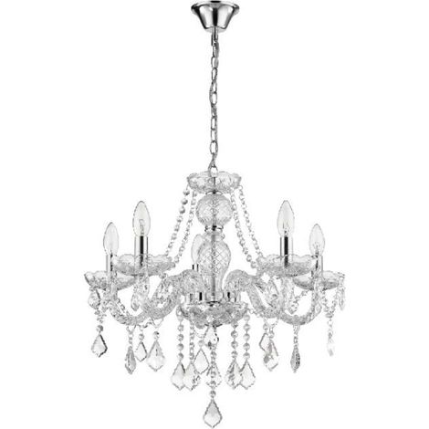Lampada a sospensione Cristallo 5 E14 trasparente luce Prestige LP-2940/5P (1/3)