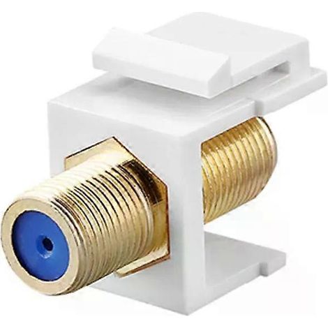 Connecteur coaxial trapézoïdal femelle-femelle pour télévision de type F coupleur d'insertion satellite de type F nickel. (1/5)