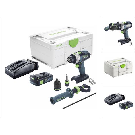 Festool TPC 18/4 I-Basic trapano a percussione a batteria 18 V 75 Nm senza spazzole + 1x batteria ricaricabile 3,0 Ah + caricatore + systainer