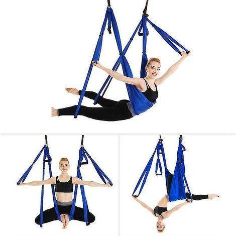 Aktives Aerial-Yoga-Schaukel- und Hängematten-Set aus Seide zur Verbesserung von Umkehrhaltungen, Flexibilität, Kräftigung der tiefen Muskulatur und Linderung von Rückenschmerzen – Sensorische Schauke (1/5)