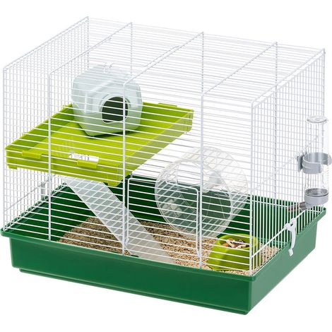 Ferplast HAMSTER DUO Gabbia per roditori FERPLAST HAMSTER DUO: adatta a Criceti, design italiano, accessori inclusi . Variante HAMSTER DUO - Misure: 46 x 29 x h 37.5 cm - (1/4)
