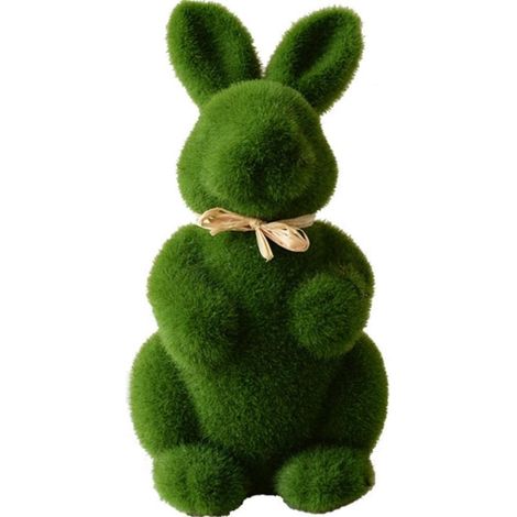 Statue de lapin en mousse artificielle pour jardin, décoration animale légère et durable pour placard ou bureau (1/4)