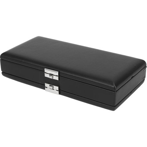 Porte-anches, étui de rangement en cuir noir à 2 couches pour anches pour contenir 20 anches (1/5)