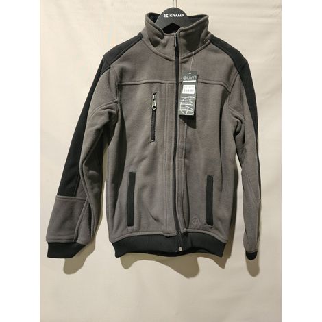 LMA - Blouson polaire zippé PANNEAU - Gris et noir - Taille S - Confort thermique et robustesse - Voir photos (1/3)