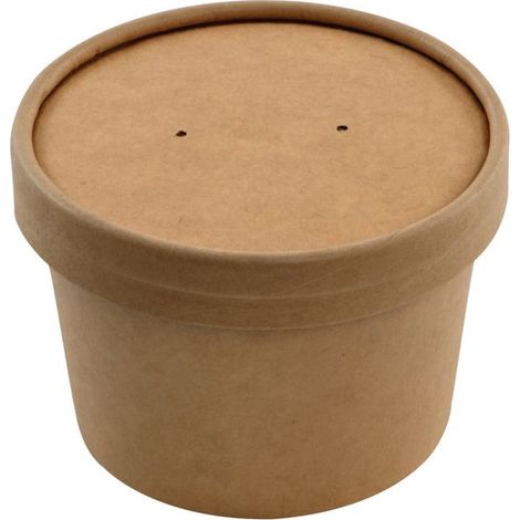 Pot à soupe + couvercle en carton kraft 240 ml - 250 unités - Betik