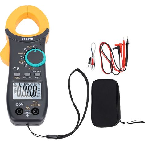Pince ampèremétrique numérique 3999 points, TRMS, sélection automatique de gamme, multimètre NCV pour la mesure de tension CA/CC, courant, capacité, résistance et diodes (1/5)