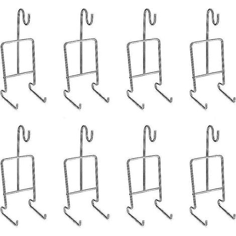 Présentoir à thé 8 pièces en métal argenté, pour tasses et soucoupes. (1/5)