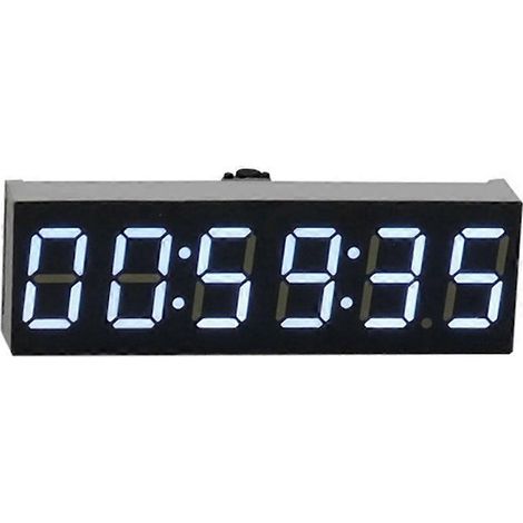 Horloge numérique LED 6 chiffres de 0,36 pouce avec module d'affichage des secondes, fonction de mémorisation en cas de coupure de courant et réglage de la luminosité. (1/5)