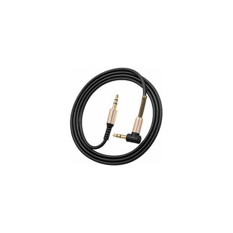 3.5Mm Audio Cable Jack Male A Male 90 Degres Angle Droit Stereo Voiture Telephone Portable Auxiliaire Extension Cable Audio, Noir, Noir, 1M