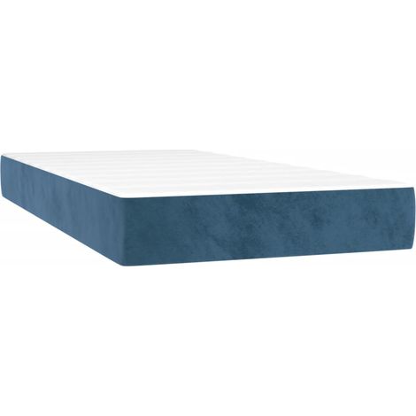 Maison Exclusive - Materasso a Molle Insacchettate Rigidità Media Blu Scuro 120x190x20 cm in Velluto