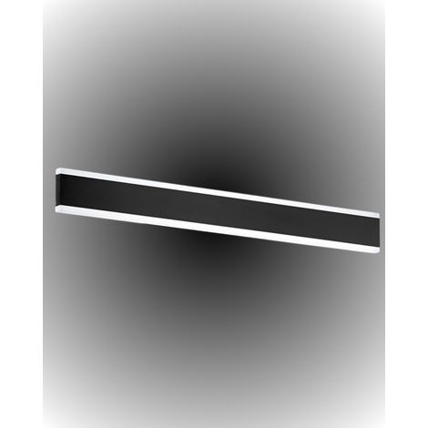 Applique Murale Led 32W Linéaire 81,5 Cm En Aluminium Noir Avec Sélecteur Cct 3000K/4000K/6000K Et Diffuseur Satiné De La Marque Italienne Perenz (1/2)
