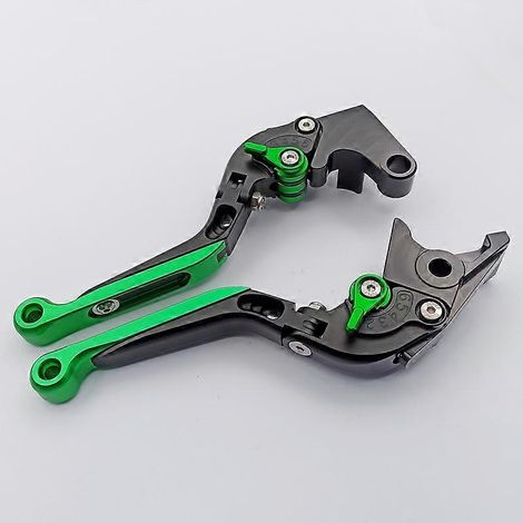 Convient aux motos Yamaha YZF R1 R6, anciens modèles, levier de frein, d'embrayage et de klaxon modifié en alliage d'aluminium (noir, noir, vert) (1/5)