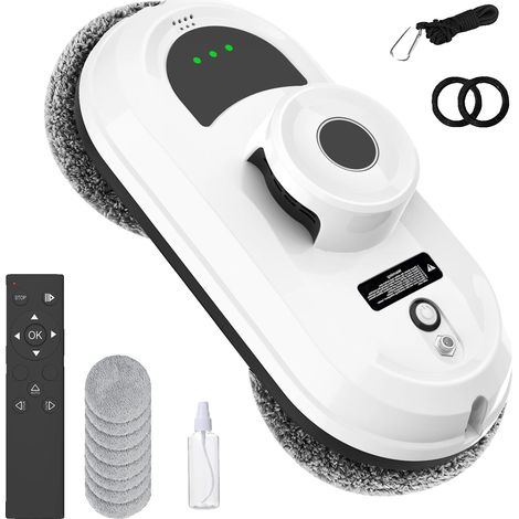 Robot limpiacristales, succión de 5600 Pa, control remoto, blanco. (1/2)