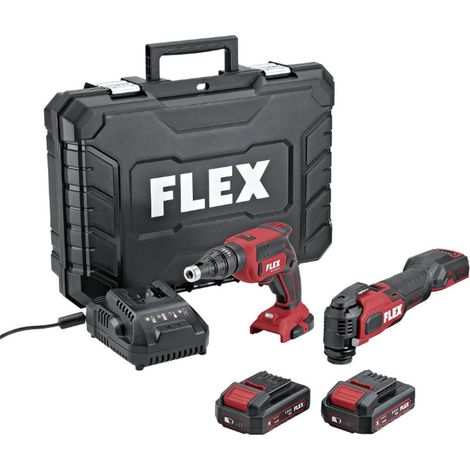 Flex Duo Pack Akku Trockenbauschrauber Multitool DW45+MT 18-EC TC/2.5 Set 532427 (1/5)