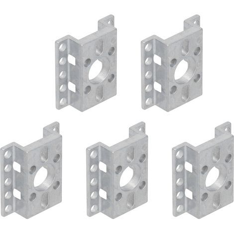 Support de raccordement de rail de guidage en U en 5 pièces, support de poutre carrée, connecteur pour équipement d'ingénierie robotique (1/5)