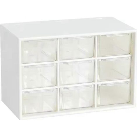 Boîte de rangement pour bijoux, mini-armoire à déchets, tiroir à compartiments, grille de tri (1/5)