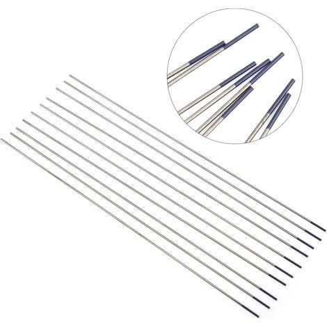 10 électrodes en tungstène-yttrium pour soudage à l'arc de l'aluminium fin, bleues, 1 mm, WY20 (1/5)