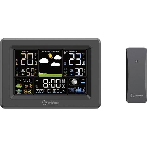 Renkforce RF-4883630 Station météo numérique Nombre de capteurs max. 3 (1/5)